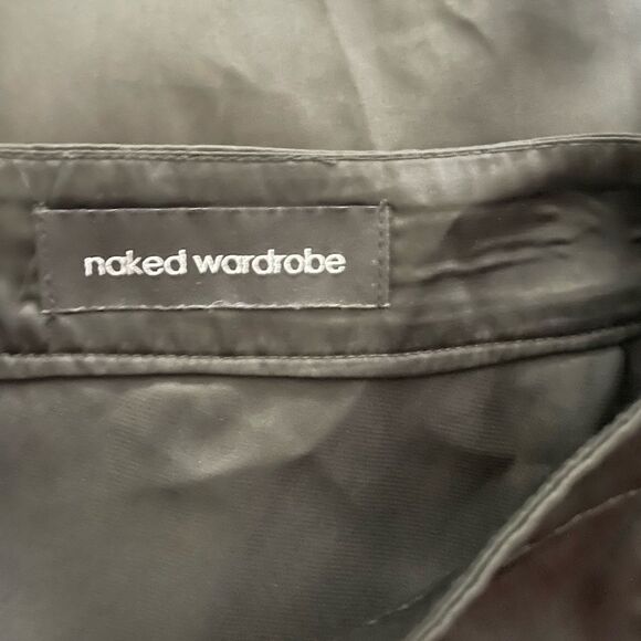 Naked Wardrobe Black Satin Maxi Skirt with Side Slit Small - Picture 9 of 10